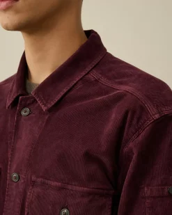 Overshirt<C.P. Company Corduroy Buttoned Utility Overshirt Potent Purple