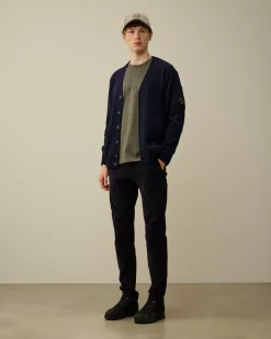 Trousers<C.P. Company Corduroy Ergonomic Pants Total Eclipse – Blue