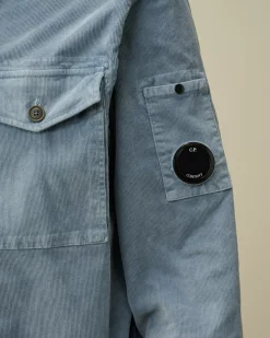 Shirt<C.P. Company Corduroy Lens Buttoned Shirt Flint Stone – Blue