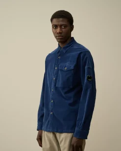 Shirt<C.P. Company Corduroy Lens Buttoned Shirt Estate Blue