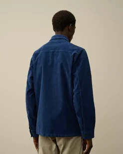 Shirt<C.P. Company Corduroy Lens Buttoned Shirt Estate Blue