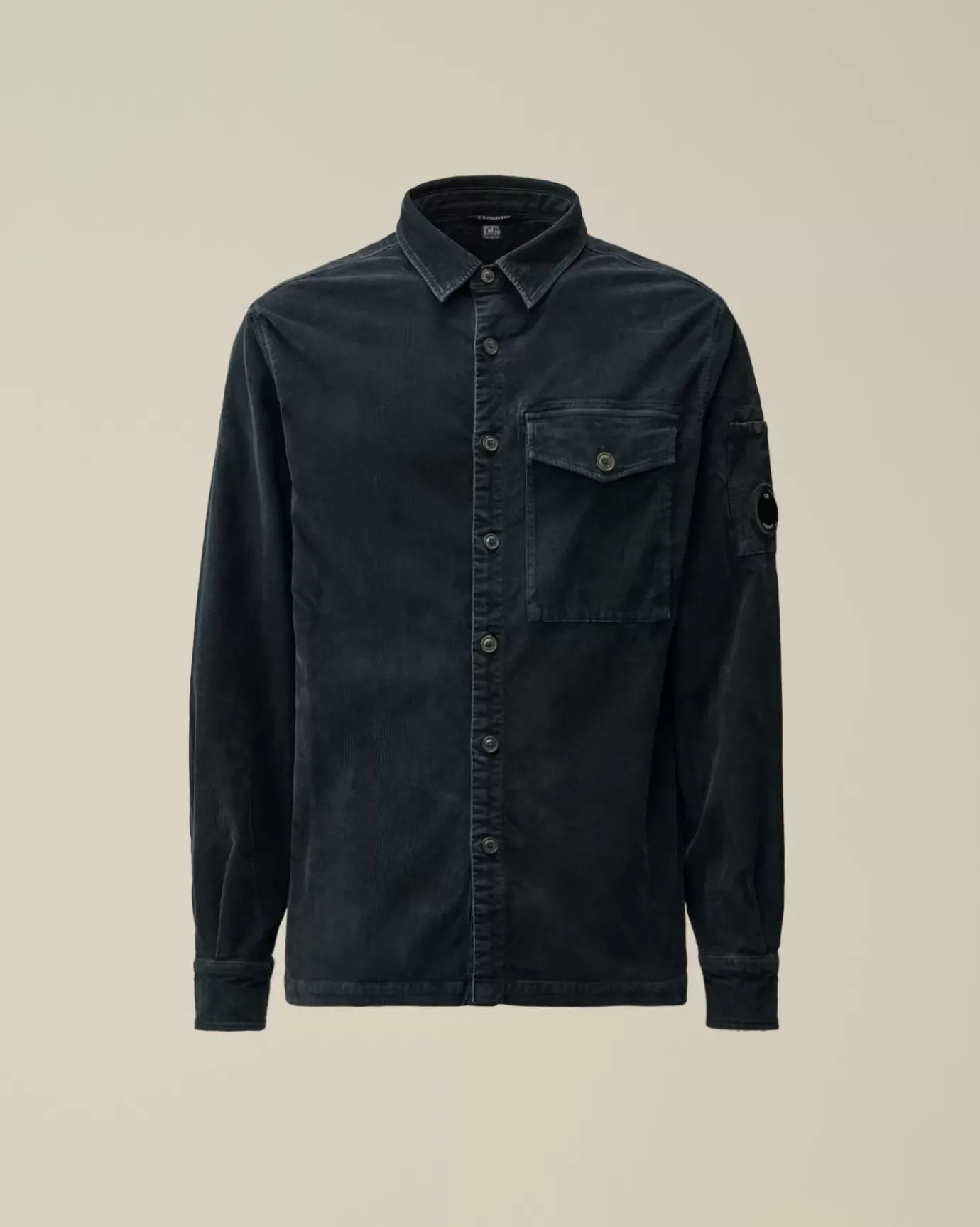 Shirt<C.P. Company Corduroy Lens Buttoned Shirt Total Eclipse – Blue
