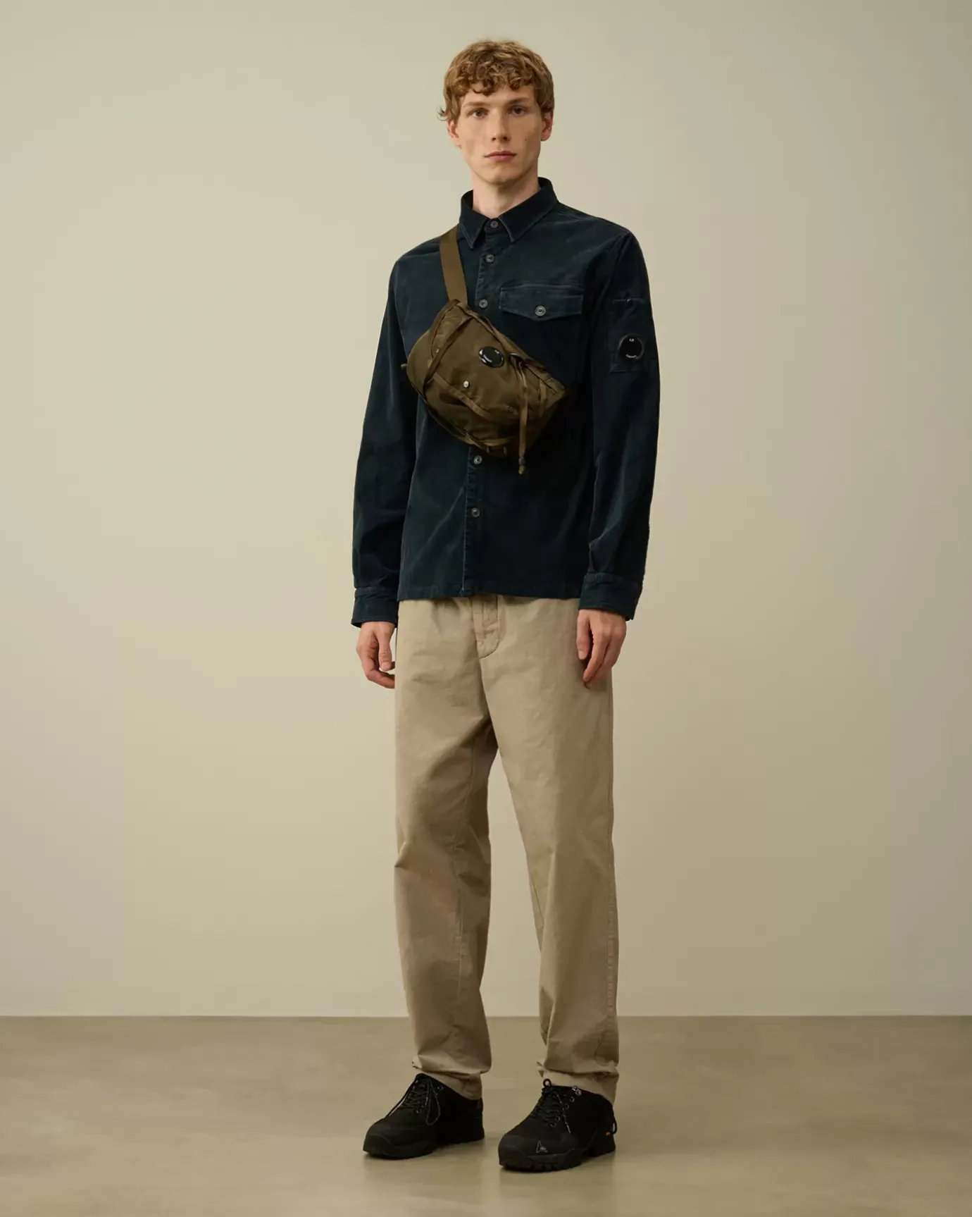 Shirt<C.P. Company Corduroy Lens Buttoned Shirt Total Eclipse – Blue
