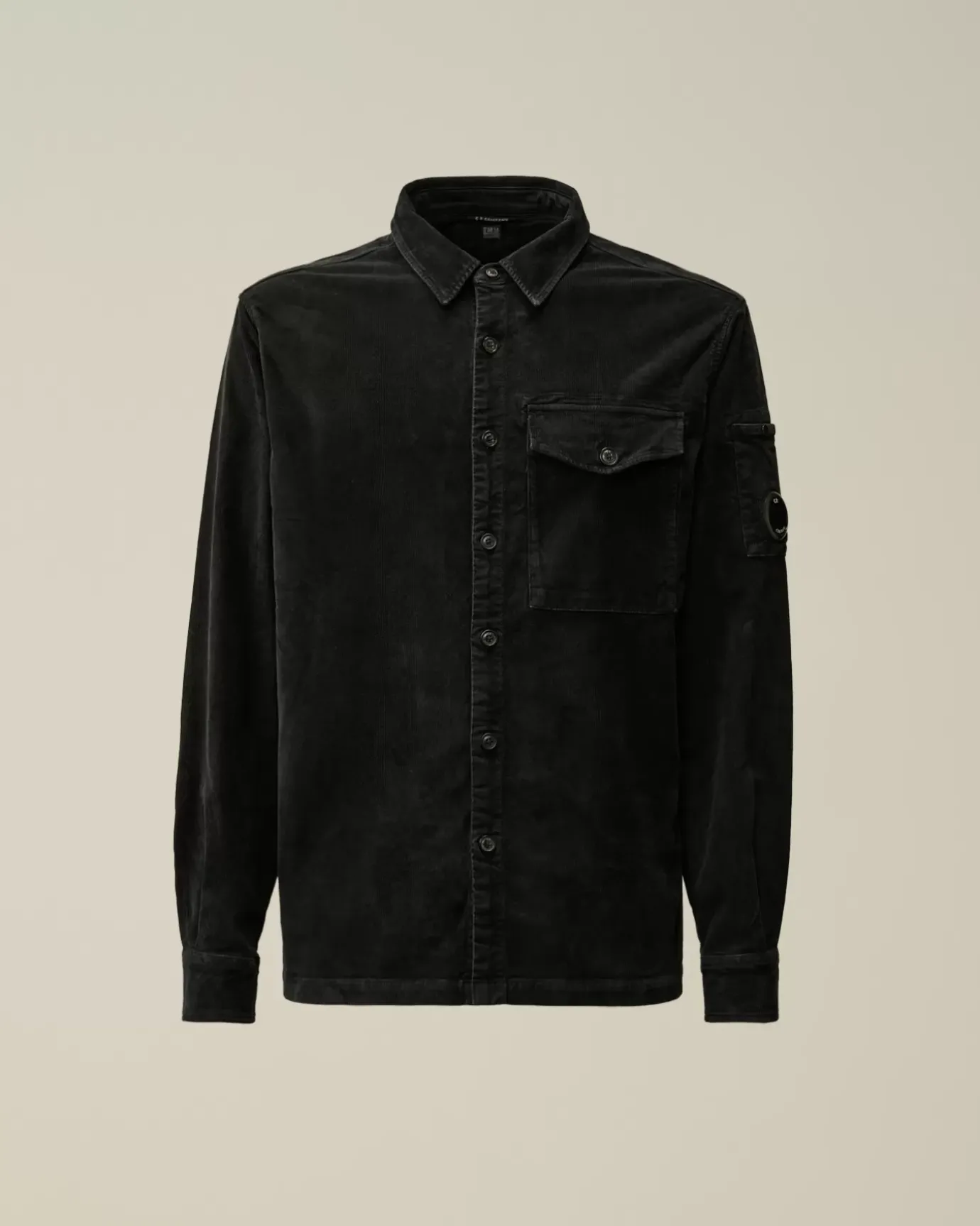 Shirt<C.P. Company Corduroy Lens Buttoned Shirt Black