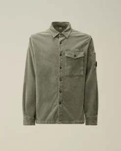 Shirt<C.P. Company Corduroy Lens Buttoned Shirt Grape Leaf – Green