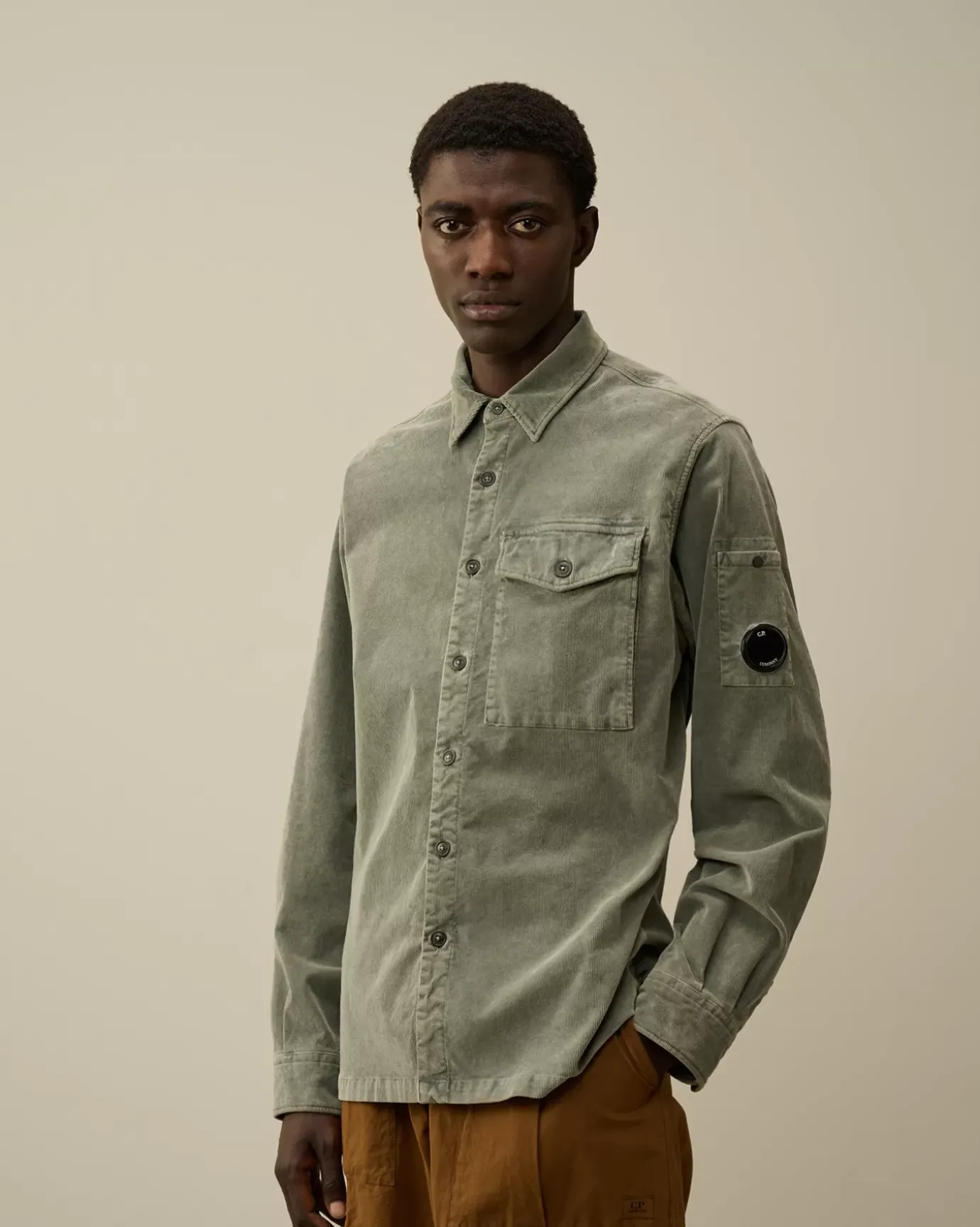 Shirt<C.P. Company Corduroy Lens Buttoned Shirt Grape Leaf – Green
