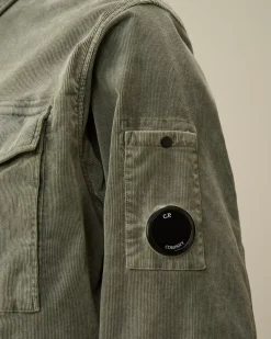 Shirt<C.P. Company Corduroy Lens Buttoned Shirt Grape Leaf – Green