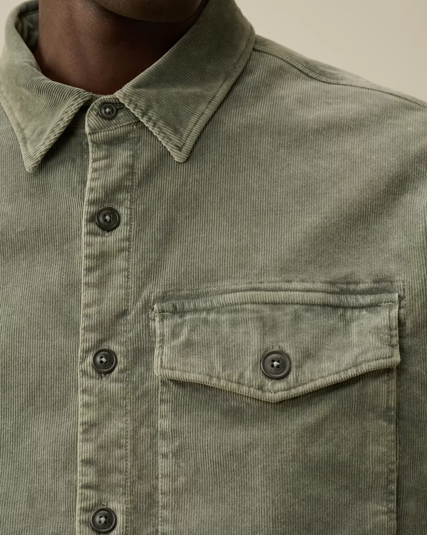 Shirt<C.P. Company Corduroy Lens Buttoned Shirt Grape Leaf – Green
