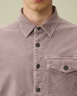 Shirt<C.P. Company Corduroy Lens Buttoned Shirt Purple Dove