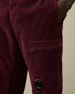 Trousers<C.P. Company Corduroy Lens Cargo Pants Potent Purple