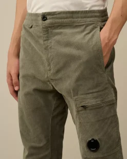 Trousers<C.P. Company Corduroy Lens Cargo Pants Grape Leaf – Green
