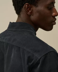 Shirt<C.P. Company Corduroy Single Pocket Shirt Black Sand