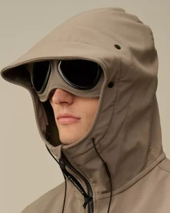 Jacket & Coats<C.P. Company C.P. Shell-R Goggle Jacket Walnut – Beige