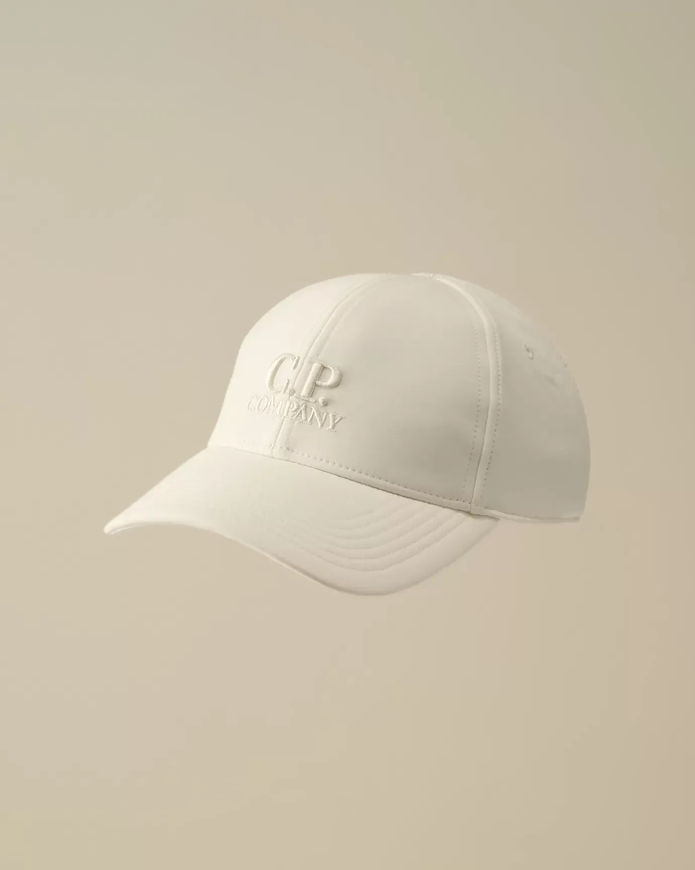 Hats<C.P. Company C.P. Shell-R Logo Cap Gauze White
