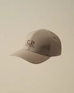 Hats<C.P. Company C.P. Shell-R Logo Cap Walnut – Beige