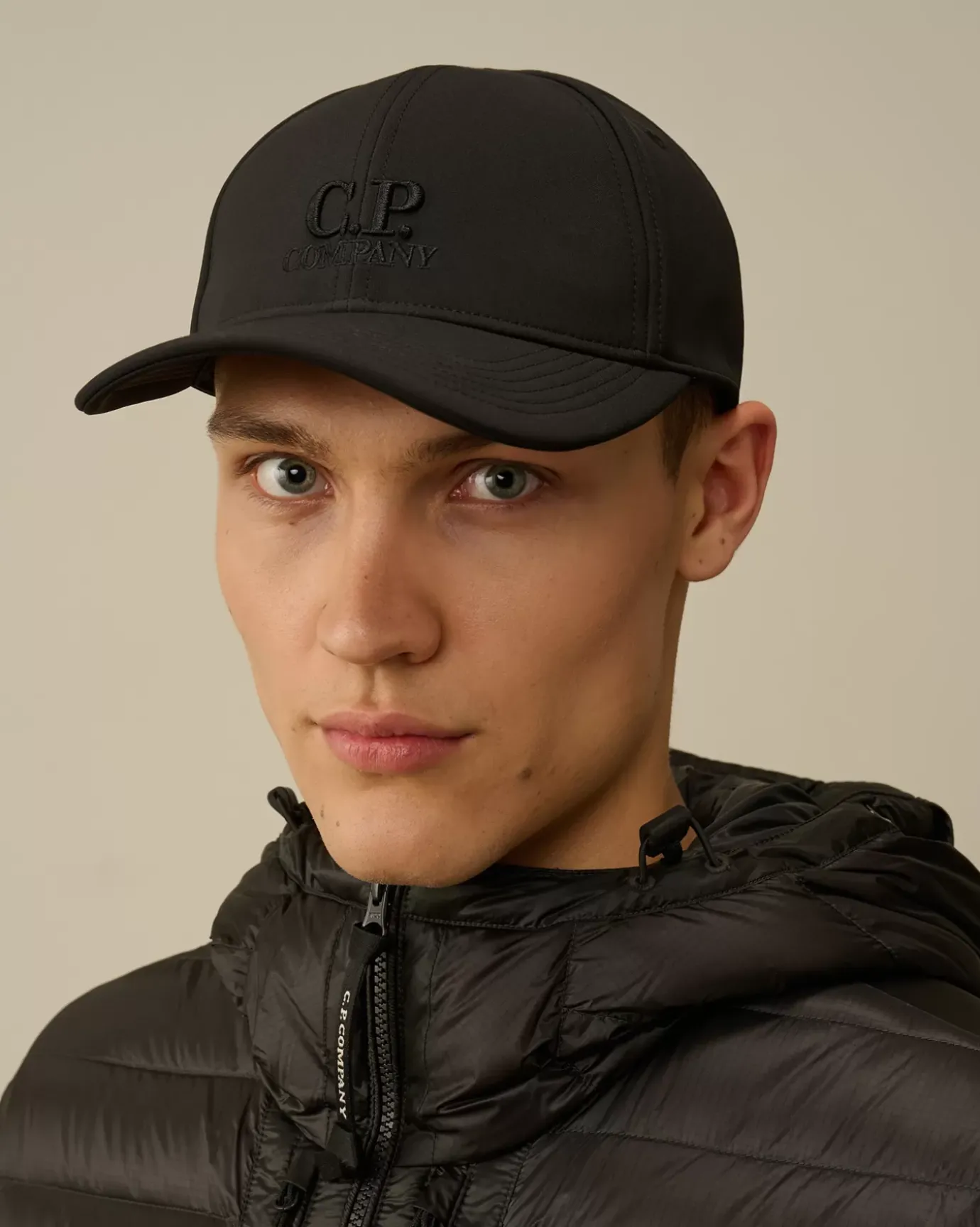 Hats<C.P. Company C.P. Shell-R Logo Cap Black
