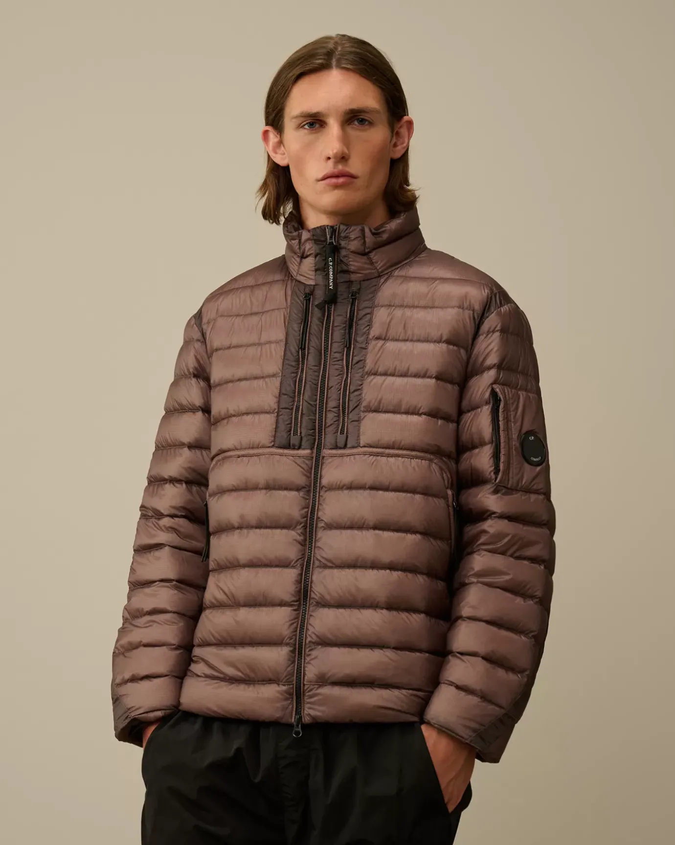 Jacket & Coats<C.P. Company D.D. Shell Collar Zip Down Jacket Purple Dove