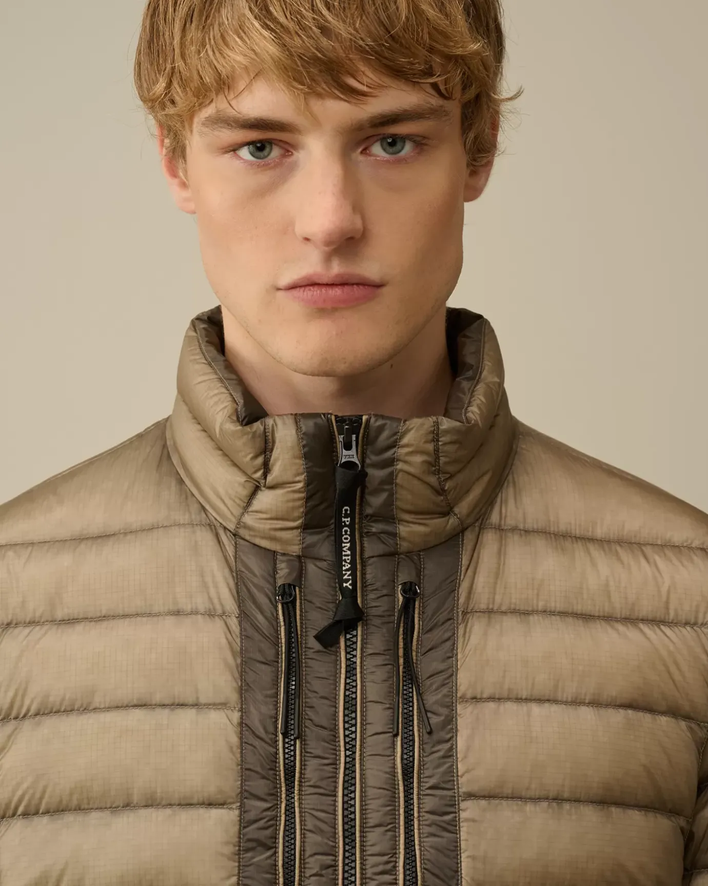 Jacket & Coats<C.P. Company D.D. Shell Collar Zip Down Jacket Vintage Khaki – Beige
