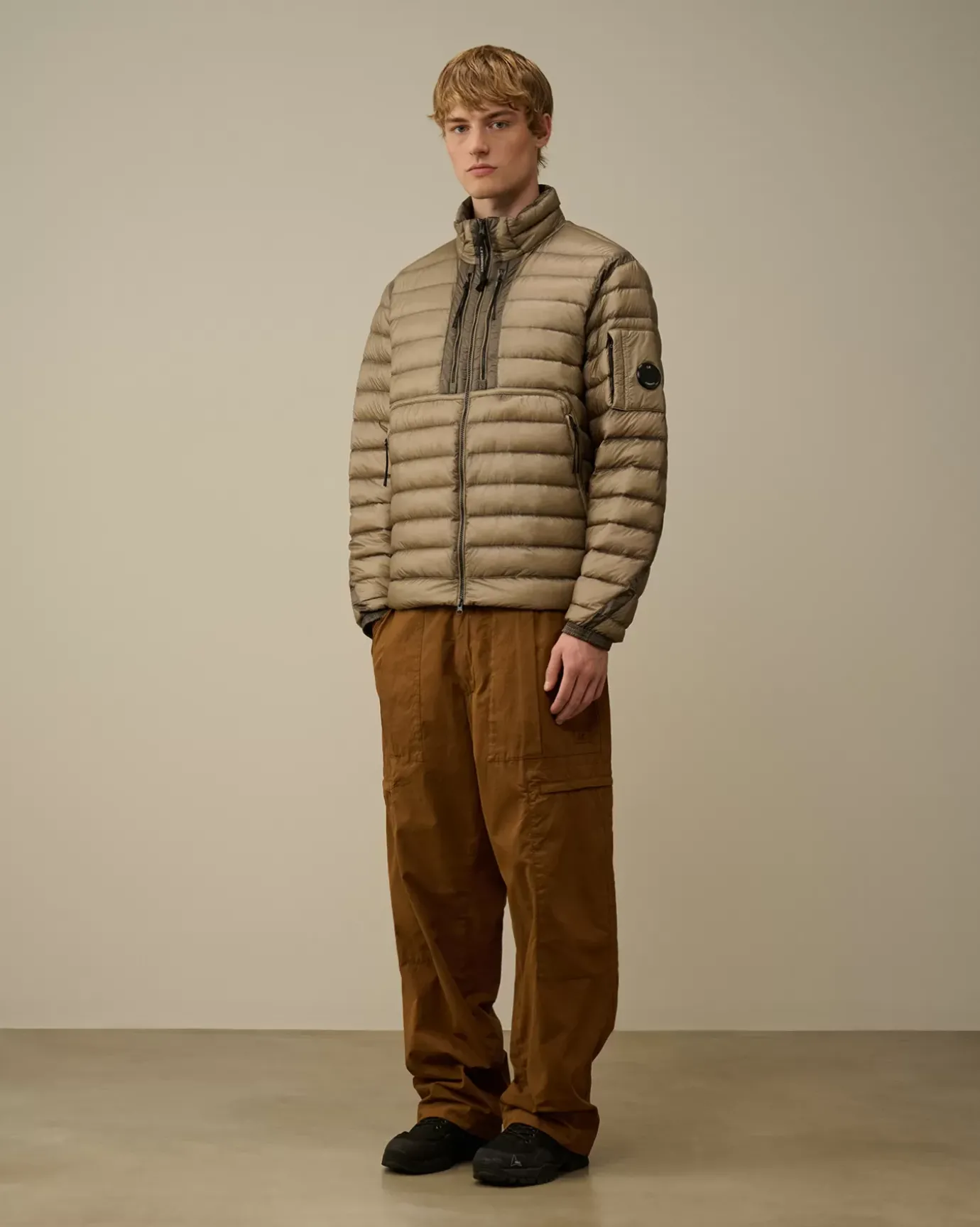 Jacket & Coats<C.P. Company D.D. Shell Collar Zip Down Jacket Vintage Khaki – Beige