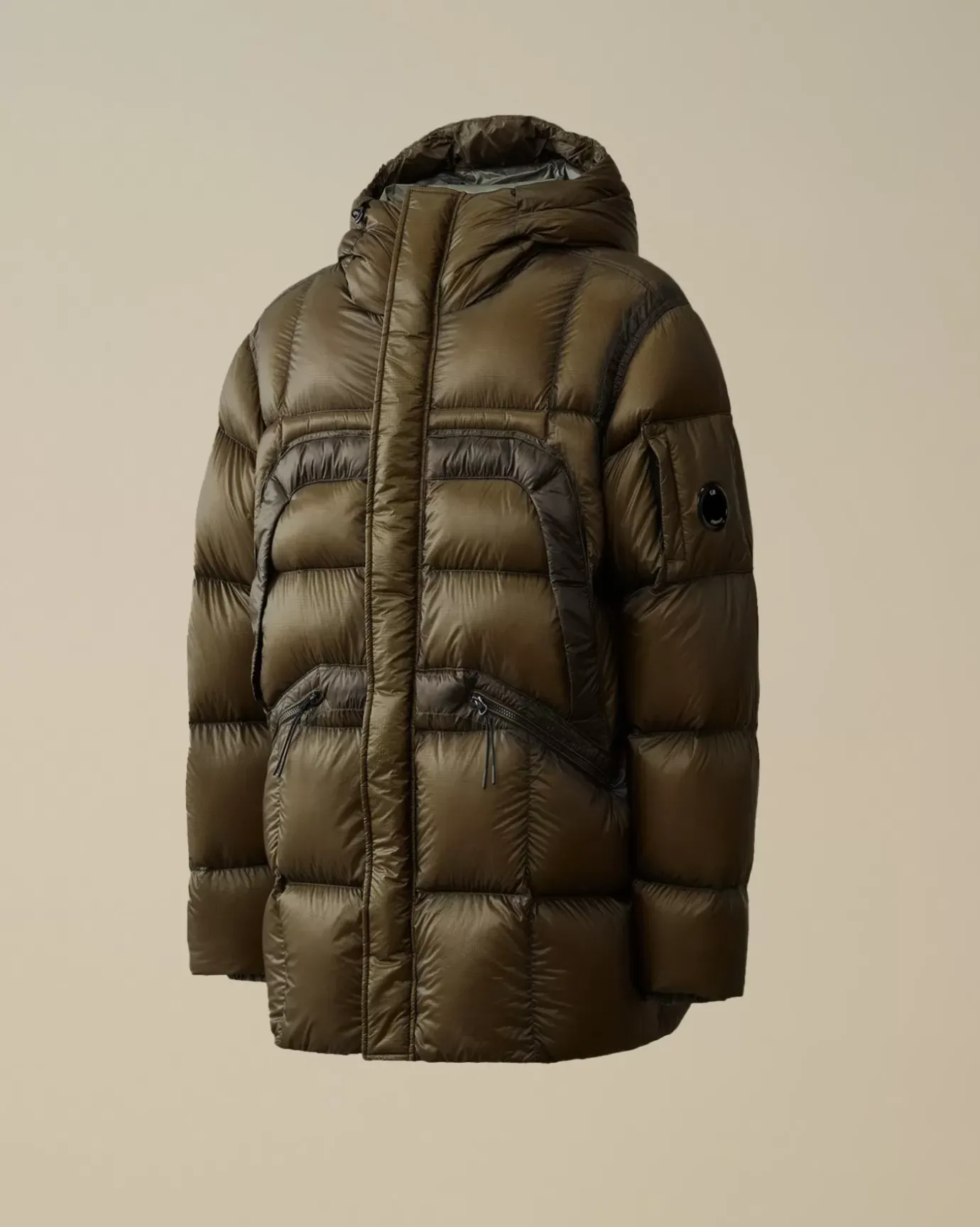 Jacket & Coats<C.P. Company D.D. Shell Hooded Long Down Jacket Grape Leaf – Green