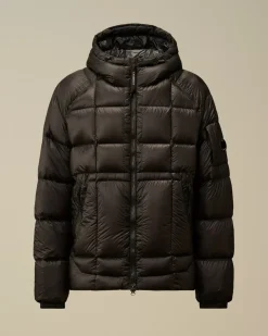 Jacket & Coats<C.P. Company D.D. Shell Hooded Medium Down Jacket Black