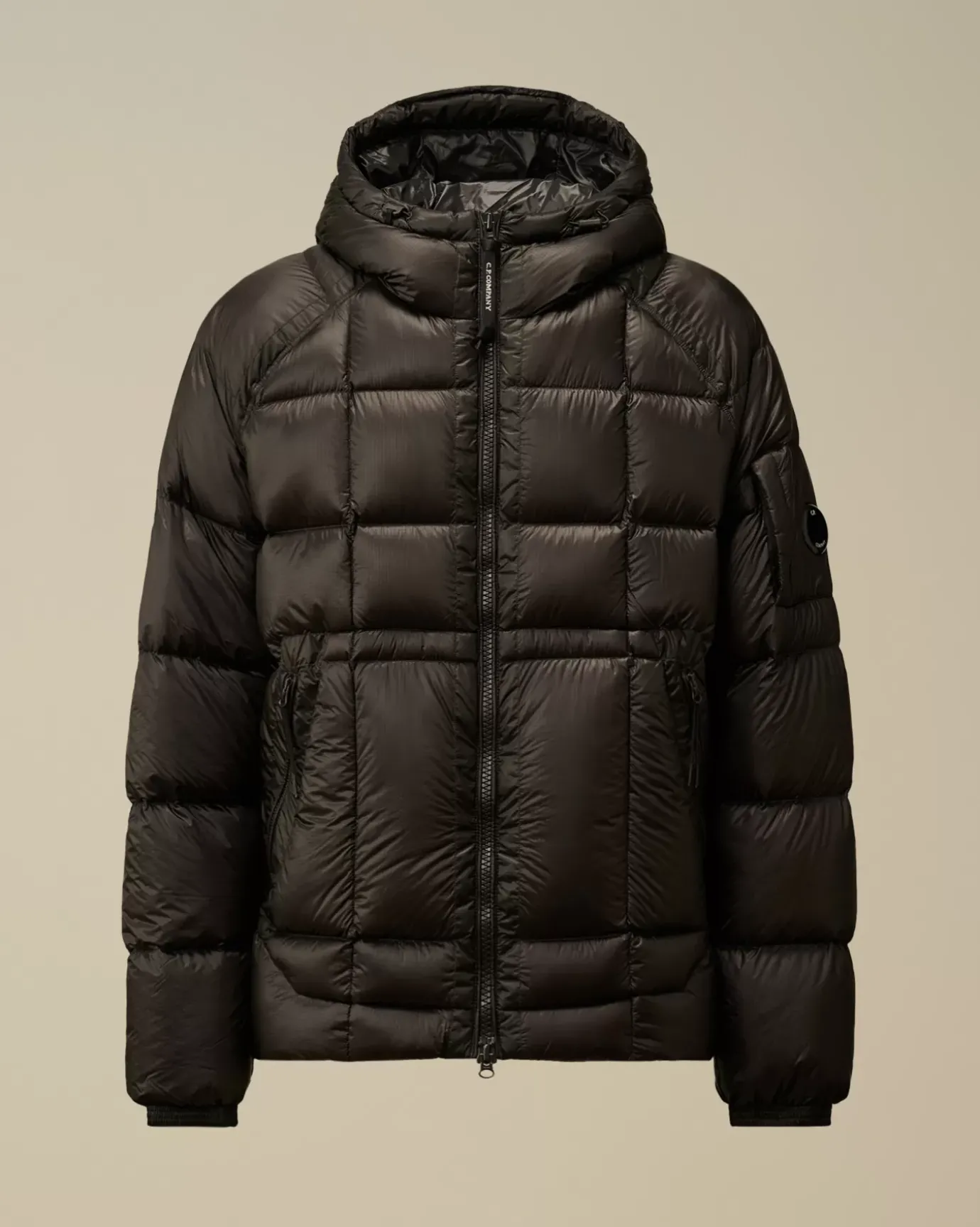 Jacket & Coats<C.P. Company D.D. Shell Hooded Medium Down Jacket Black