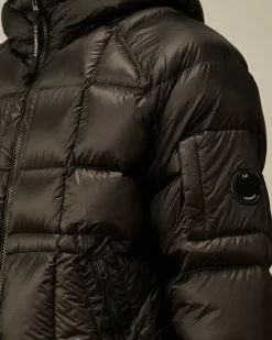 Jacket & Coats<C.P. Company D.D. Shell Hooded Medium Down Jacket Black