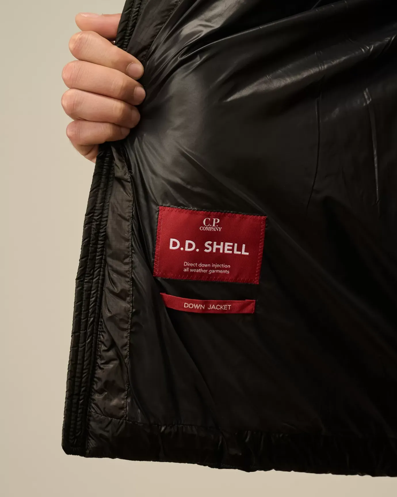Jacket & Coats<C.P. Company D.D. Shell Hooded Medium Down Jacket Black