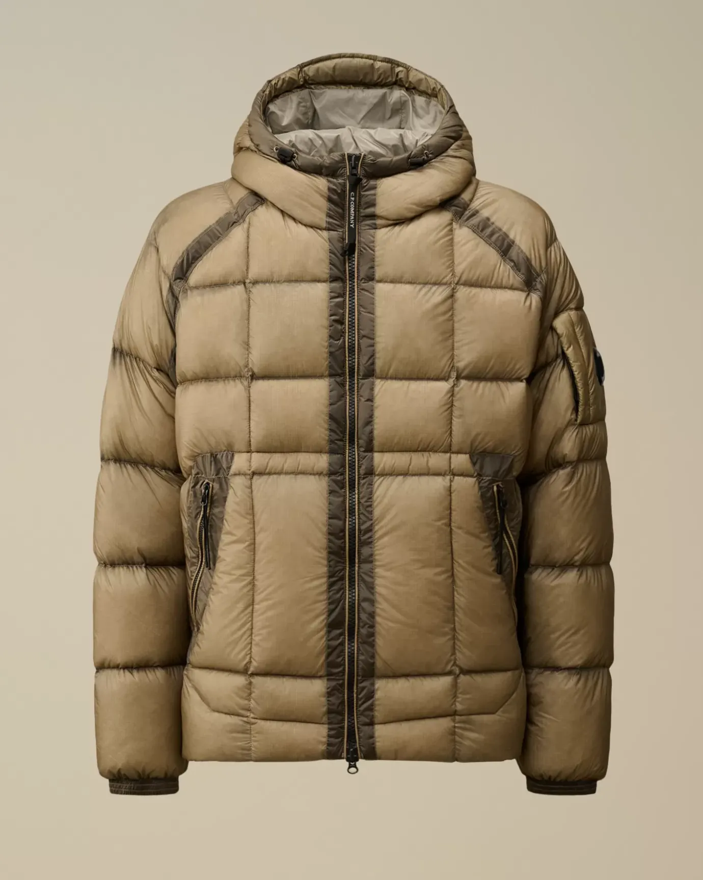 Jacket & Coats<C.P. Company D.D. Shell Hooded Medium Down Jacket Vintage Khaki – Beige