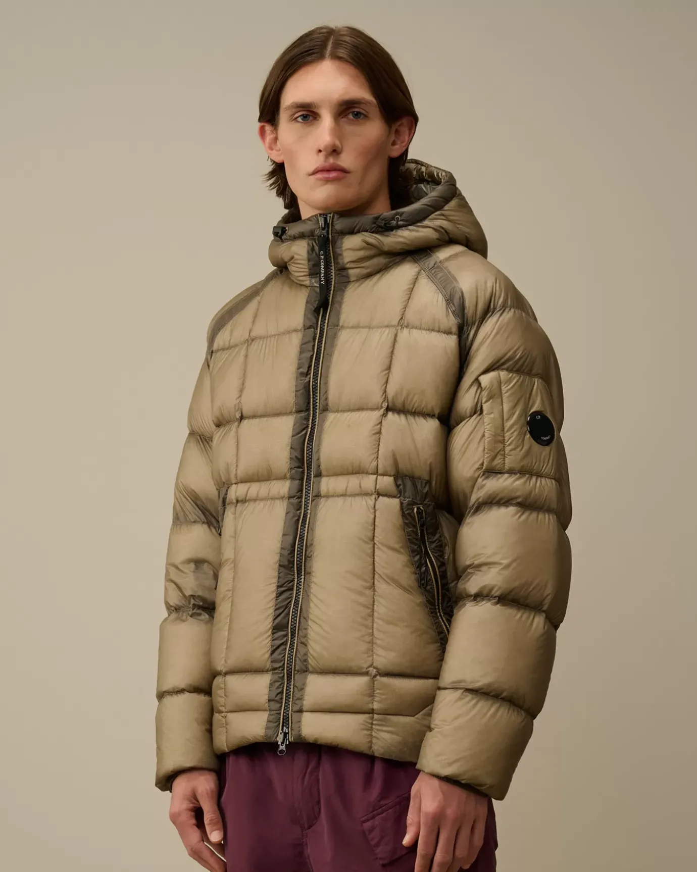 Jacket & Coats<C.P. Company D.D. Shell Hooded Medium Down Jacket Vintage Khaki – Beige