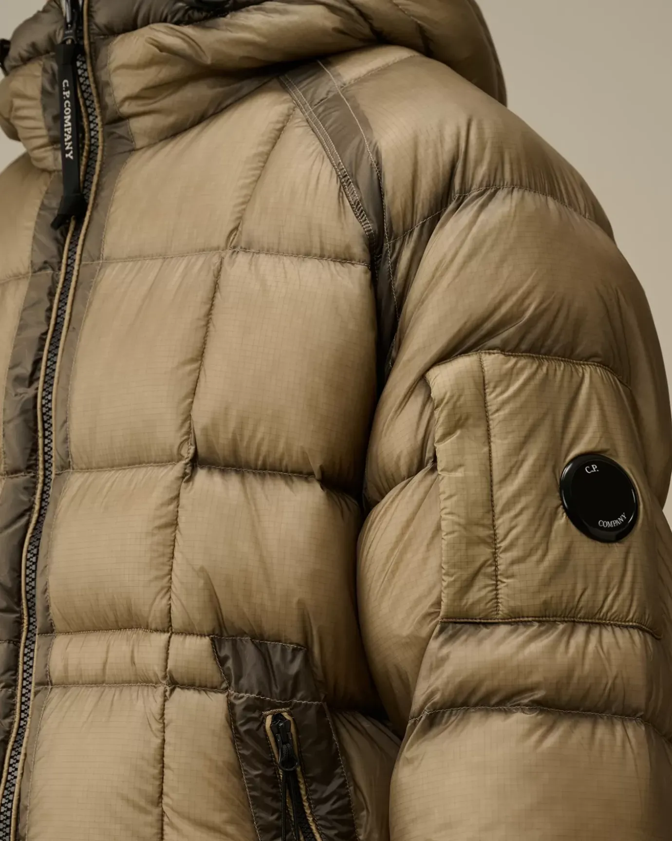Jacket & Coats<C.P. Company D.D. Shell Hooded Medium Down Jacket Vintage Khaki – Beige