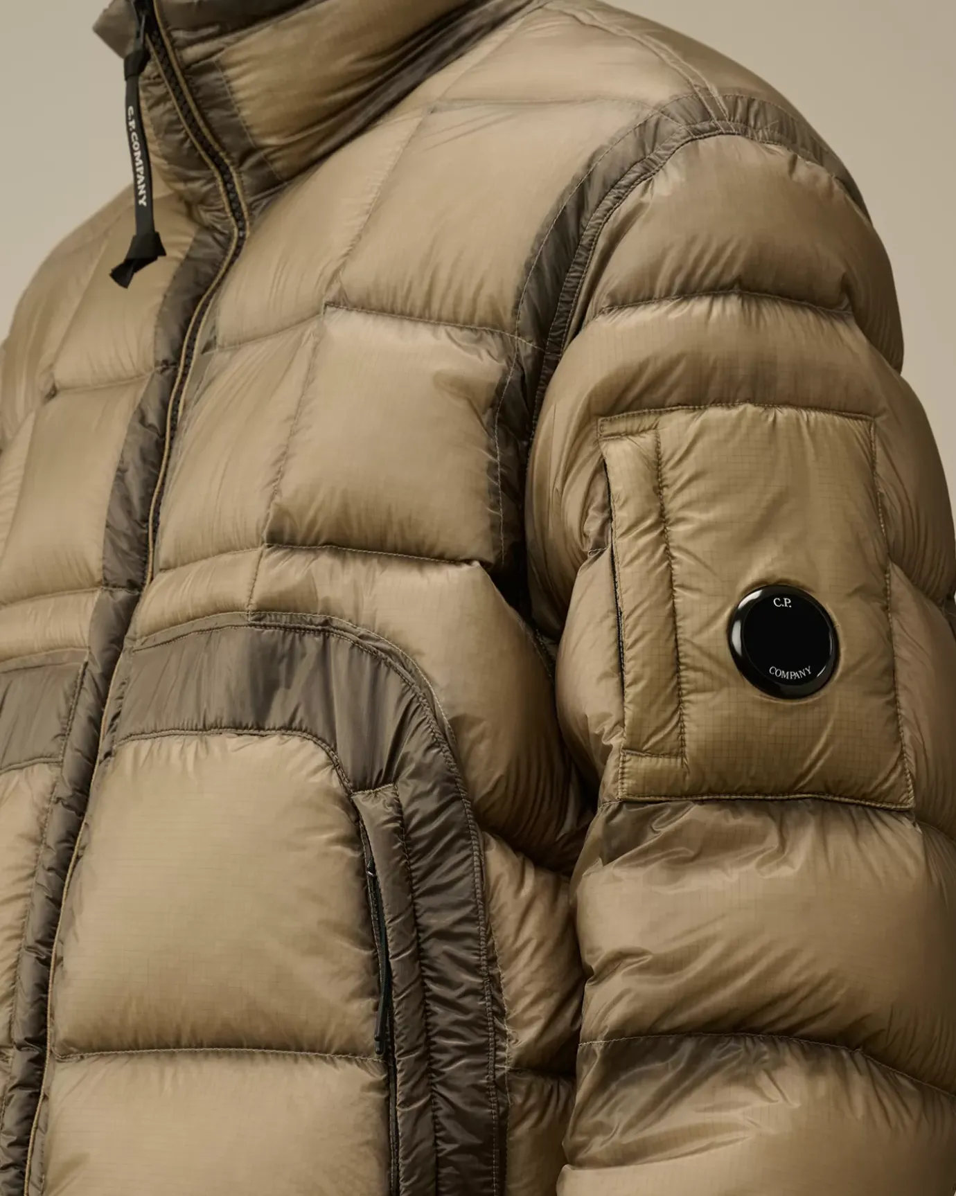 Jacket & Coats<C.P. Company D.D. Shell Hooded Short Down Jacket Vintage Khaki – Beige