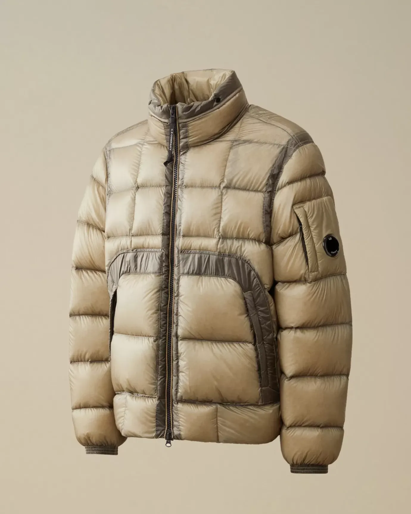 Jacket & Coats<C.P. Company D.D. Shell Hooded Short Down Jacket Vintage Khaki – Beige