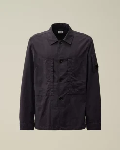 Overshirt<C.P. Company Diagonal Flatt Nylon Buttoned Overshirt Nightshade – Purple