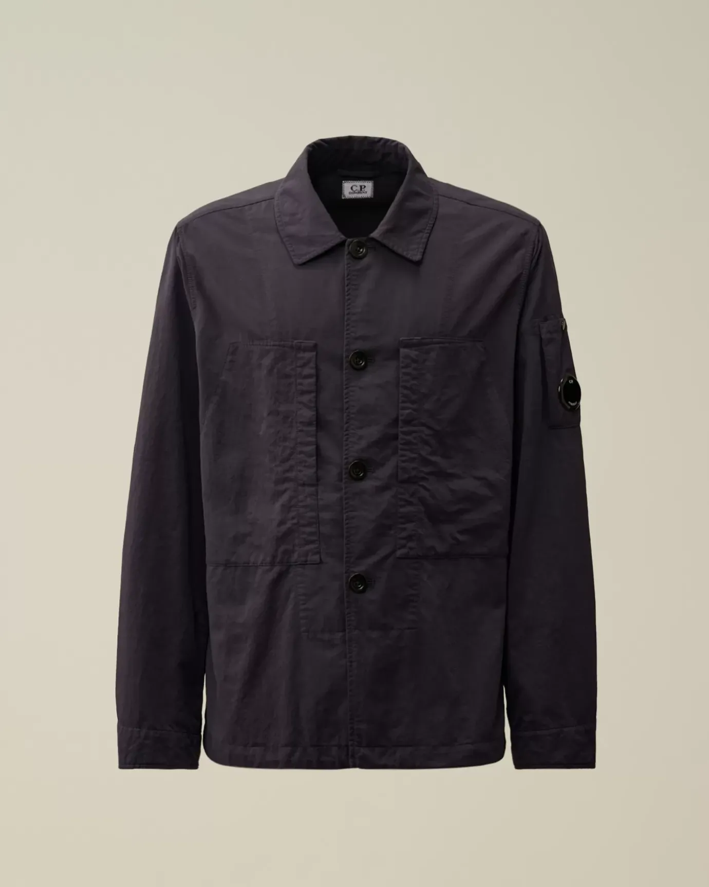 Overshirt<C.P. Company Diagonal Flatt Nylon Buttoned Overshirt Nightshade – Purple