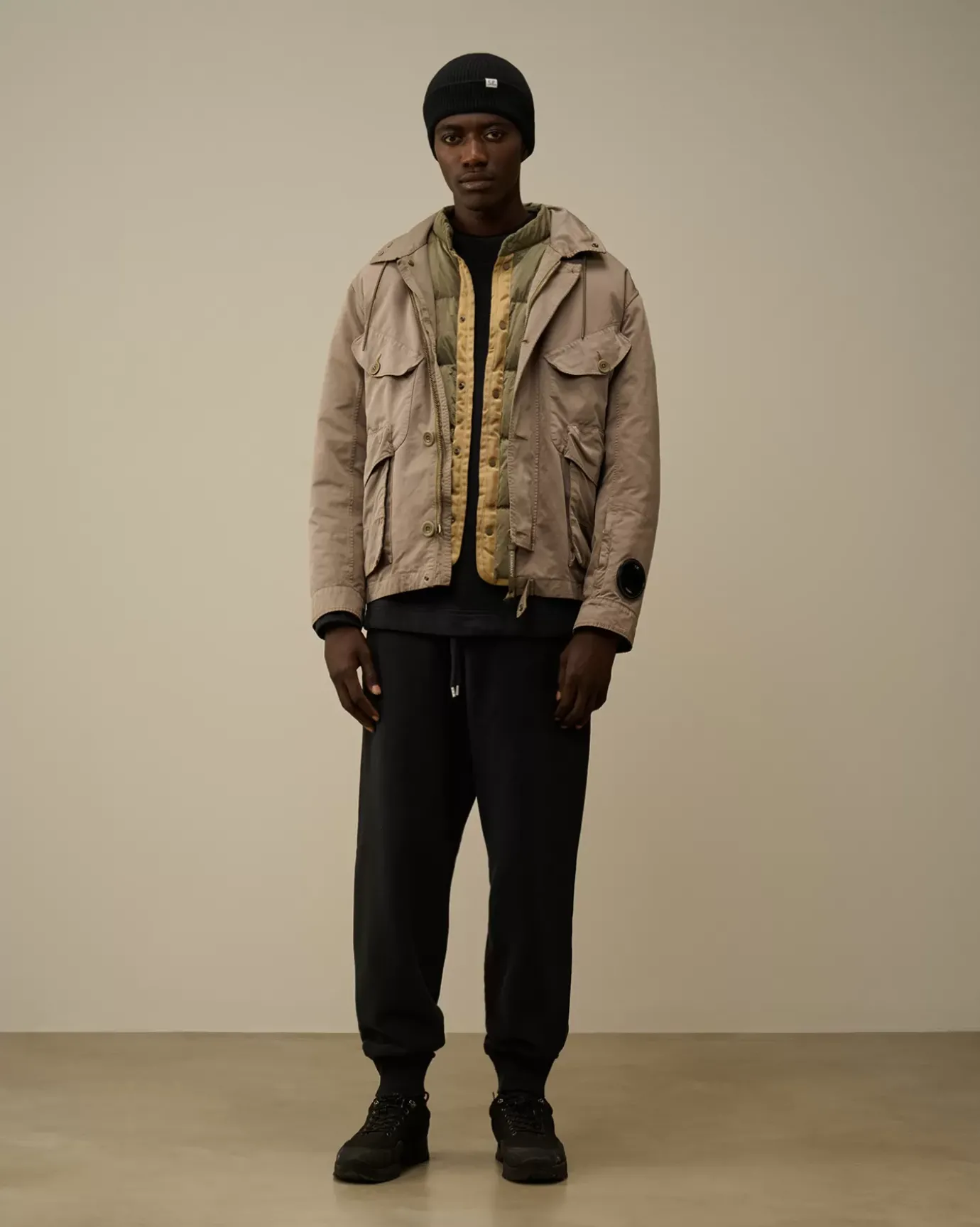 Tracksuits & Shorts<C.P. Company Diagonal Fleece Logo Buttoned Sweatpants Black Sand