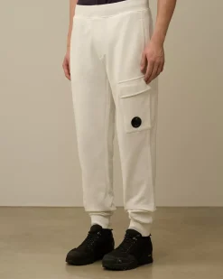 Tracksuits & Shorts<C.P. Company Diagonal Raised Fleece Cargo Sweatpants Gauze White