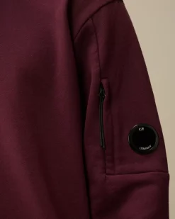 Sweatshirts<C.P. Company Diagonal Raised Fleece Crew Neck Lens Sweatshirt Potent Purple
