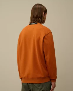 Sweatshirts<C.P. Company Diagonal Raised Fleece Crew Neck Lens Sweatshirt Bombay Brown
