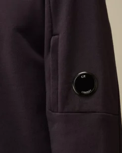 Sweatshirts<C.P. Company Diagonal Raised Fleece Crew Neck Lens Sweatshirt Nightshade – Purple