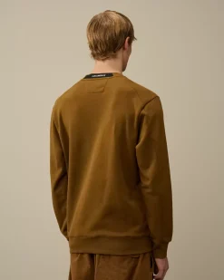 Sweatshirts<C.P. Company Diagonal Raised Fleece Crew Neck Lens Sweatshirt Toffee – Beige