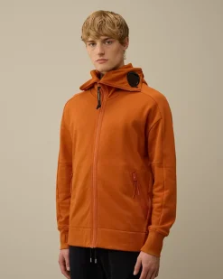 Sweatshirts<C.P. Company Diagonal Raised Fleece Explorer Zipped Hooded Sweatshirt Bombay Brown