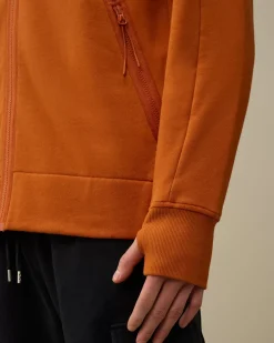 Sweatshirts<C.P. Company Diagonal Raised Fleece Explorer Zipped Hooded Sweatshirt Bombay Brown