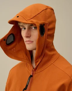 Sweatshirts<C.P. Company Diagonal Raised Fleece Explorer Zipped Hooded Sweatshirt Bombay Brown