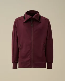 Sweatshirts<C.P. Company Diagonal Raised Fleece Explorer Zipped Hooded Sweatshirt Potent Purple
