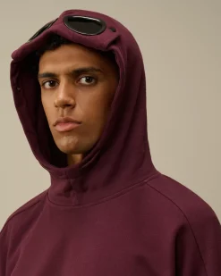 Sweatshirts<C.P. Company Diagonal Raised Fleece Goggle Hooded Sweatshirt Potent Purple