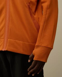 Sweatshirts<C.P. Company Diagonal Raised Fleece Goggle Zipped Hooded Sweatshirt Bombay Brown
