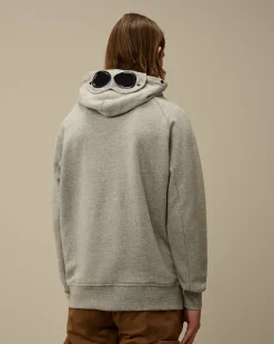 Sweatshirts<C.P. Company Diagonal Raised Fleece Goggle Hooded Sweatshirt Greystone Melange