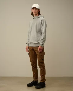 Sweatshirts<C.P. Company Diagonal Raised Fleece Goggle Hooded Sweatshirt Greystone Melange