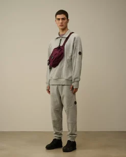 Sweatshirts<C.P. Company Diagonal Raised Fleece Half Zipped Sweatshirt Greystone Melange